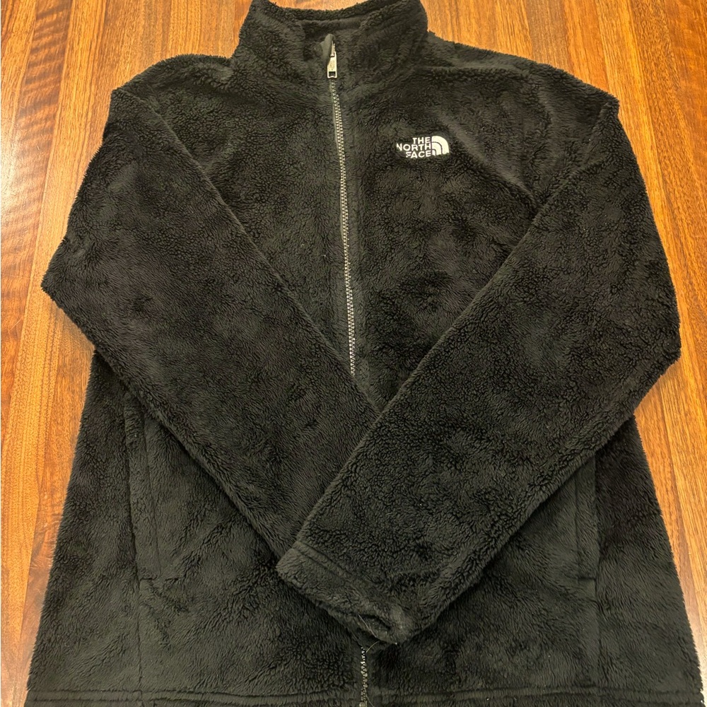 North Face girls black fleece jacket size XL
